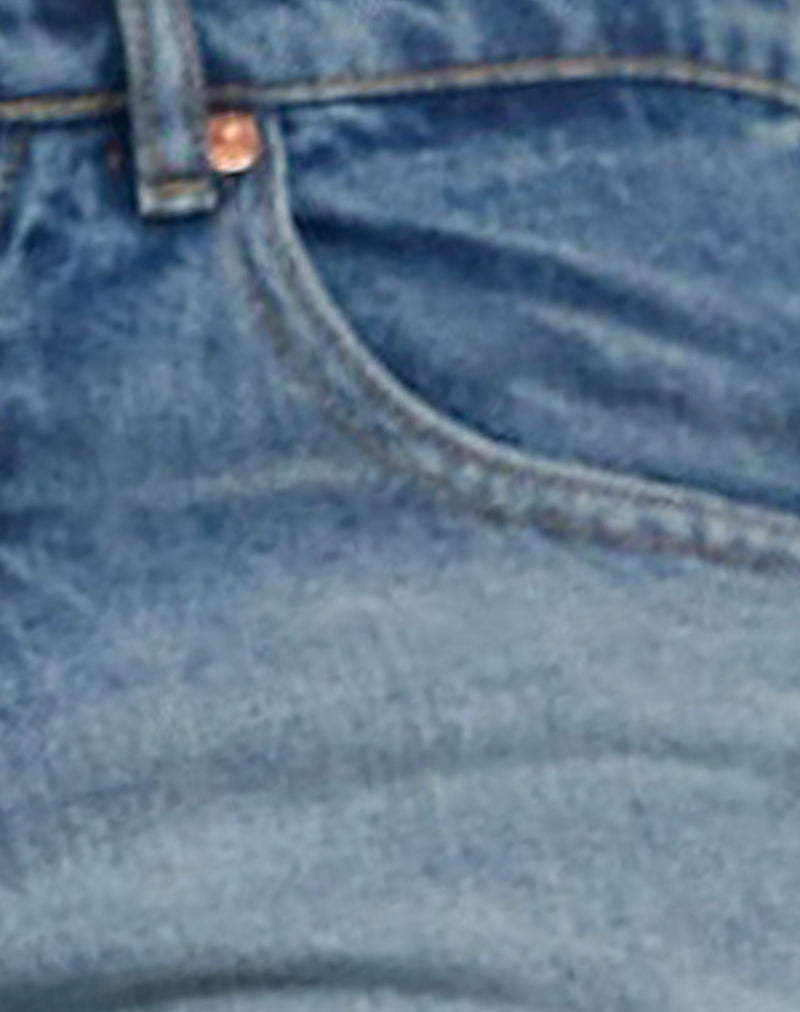 Image of Low Rise Parallel Jeans in Powder Blue