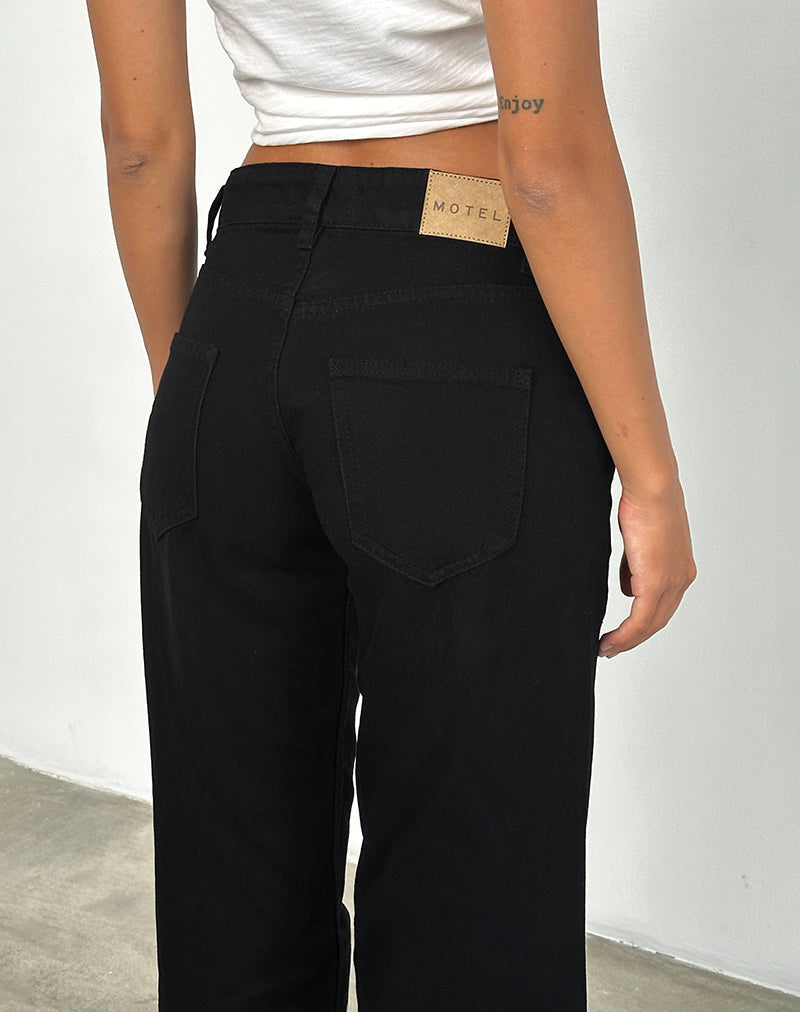 Image of Low Rise Parallel Jeans in Rinse Black