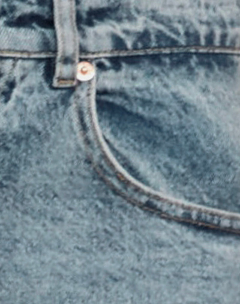Image of Low Rise Parallel Jeans in Vintage Blue Wash