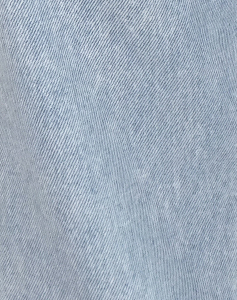Image of Low Rise Roomy Jeans in 80's Light Wash Blue