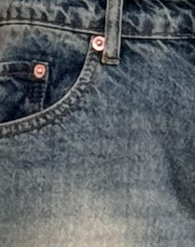 Image of Roomy Extra Wide Low Rise Jeans in Dirty Blue