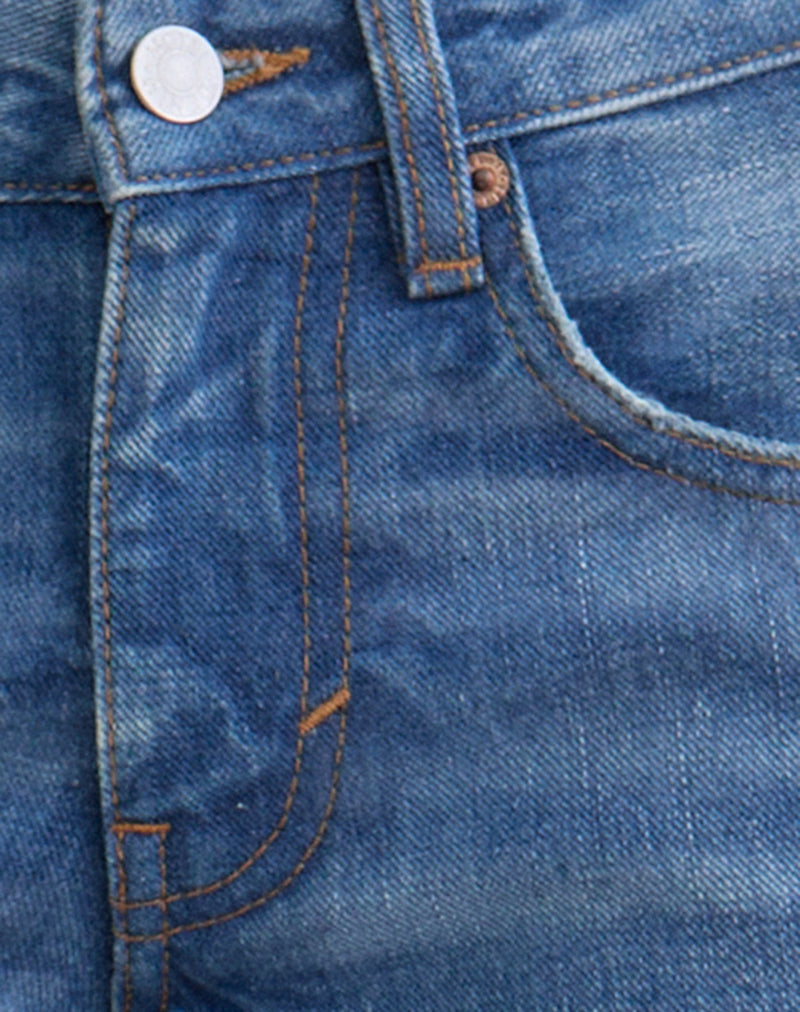 Image of Low Rise Roomy Jeans in Fade Blue