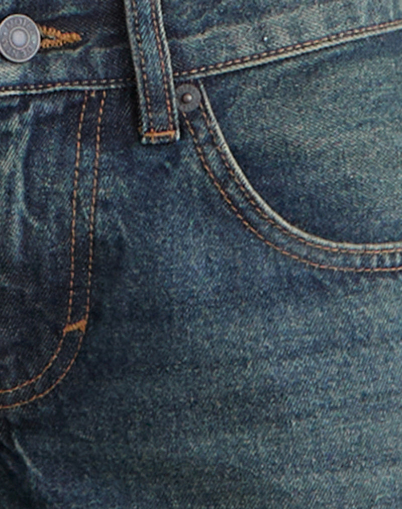 Image of Low Rise Roomy Jeans in Dirty Green