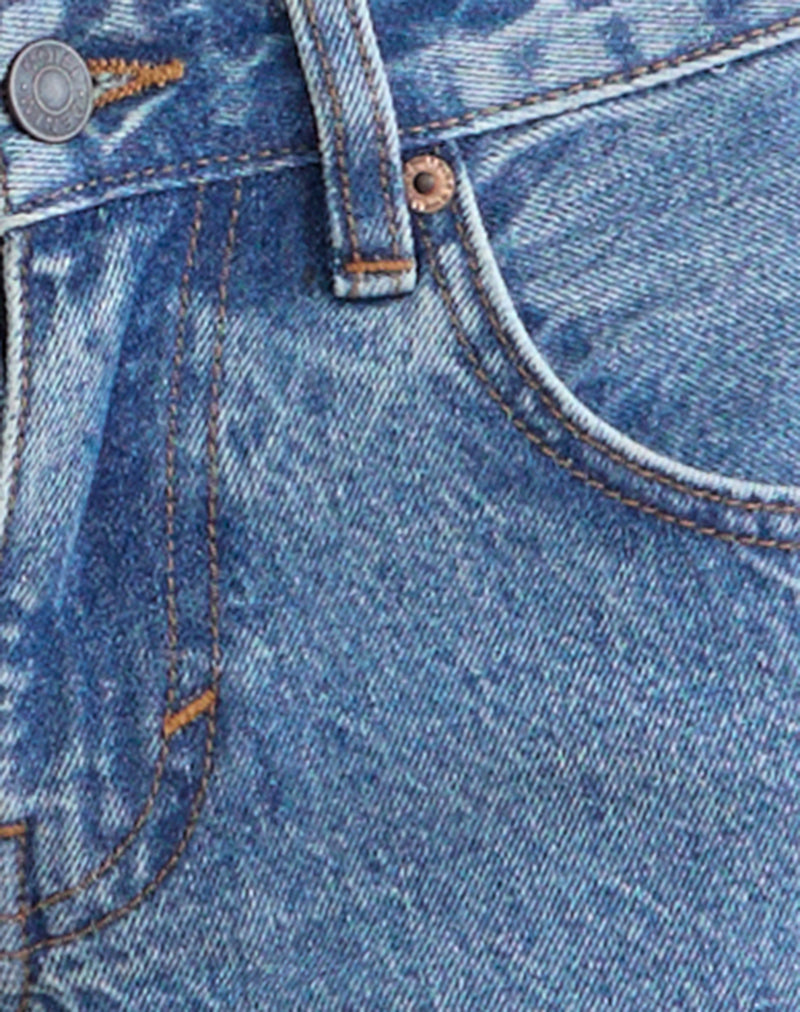 Image of Low Rise Roomy Jeans in Blue Stone