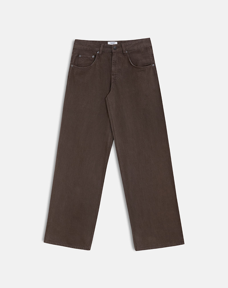 Image of Low Rise Roomy Jeans in Dark Chocolate