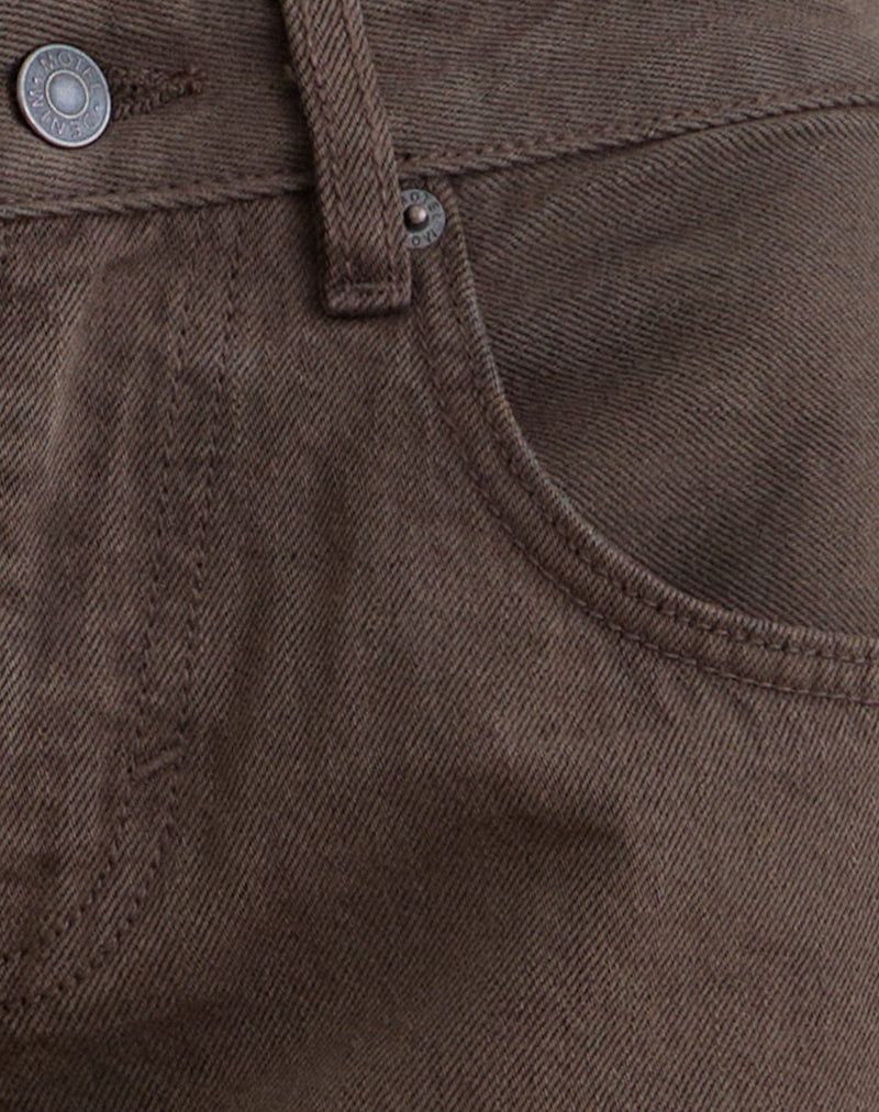 Image of Low Rise Roomy Jeans in Dark Chocolate