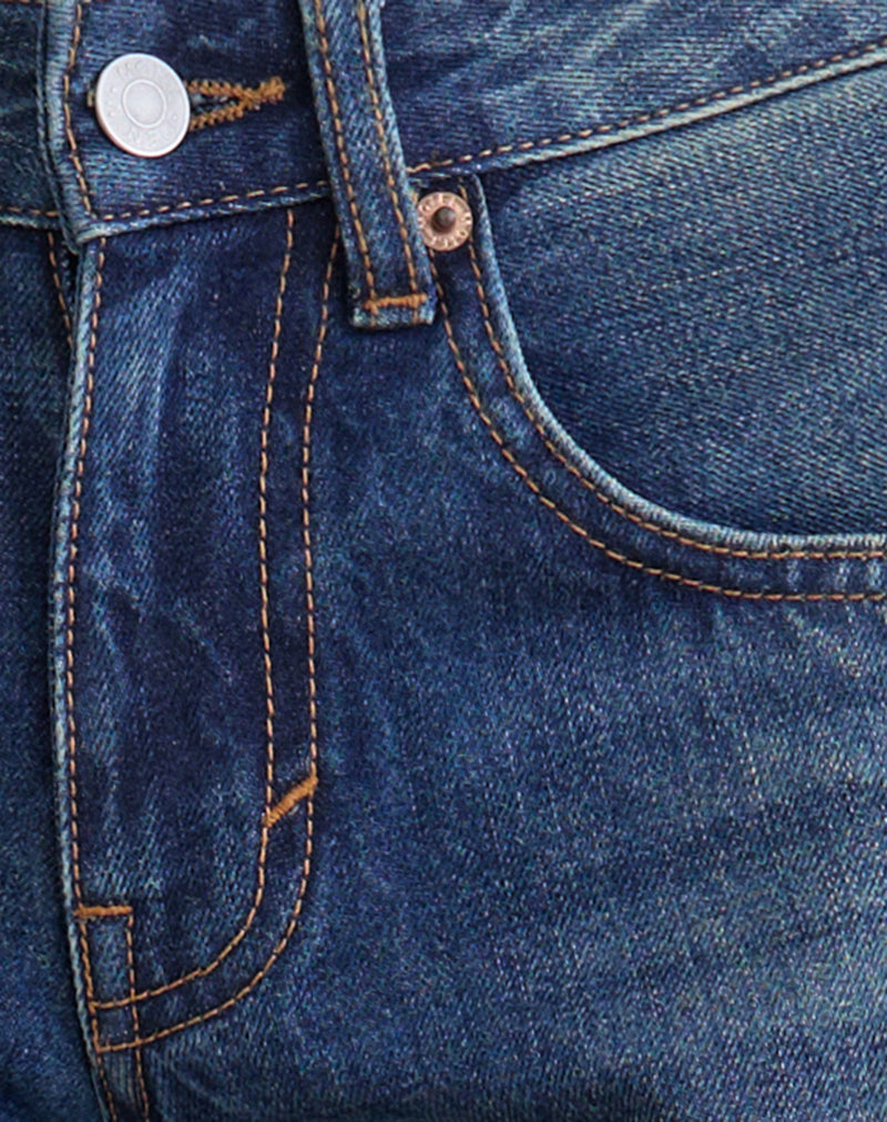 Image of Low Rise Roomy Jeans in Mid Blue Tint