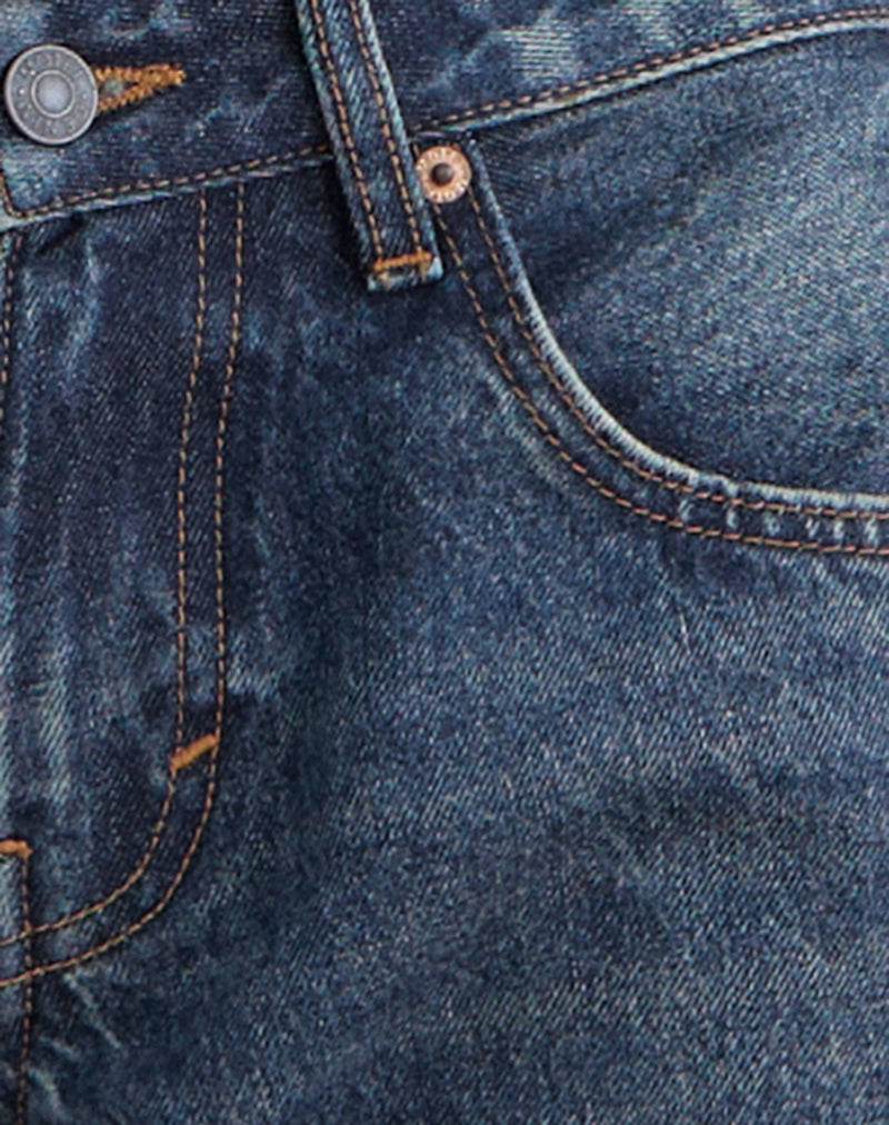 Image of Low Rise Roomy Jeans in Steel Blue