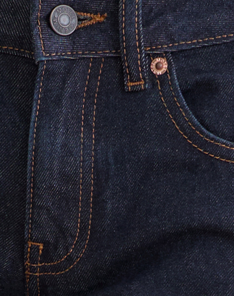 Image of Low Rise Slouchy Flare Jeans in Indigo