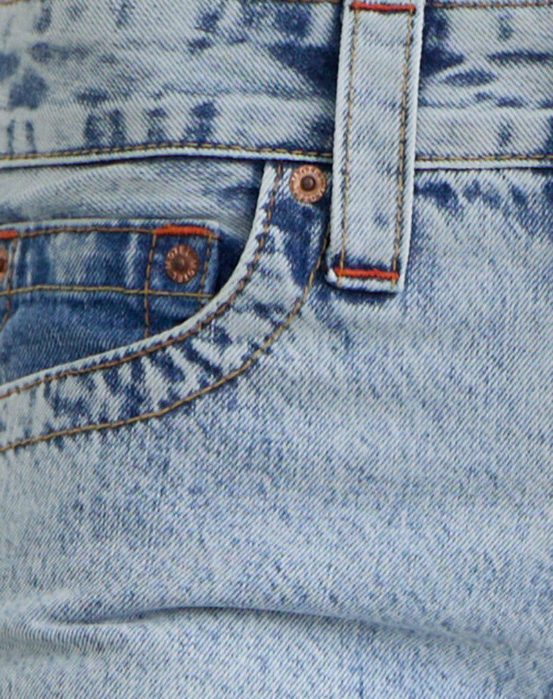 Image of Low Rise Twisted Seam Jeans in 80's Blue Wash