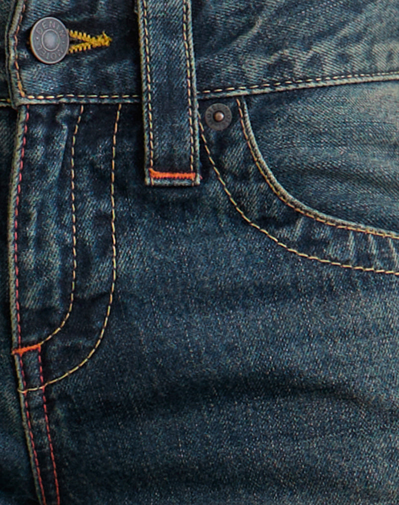 Image of Low Rise Twisted Seam Jeans in Dirty Green