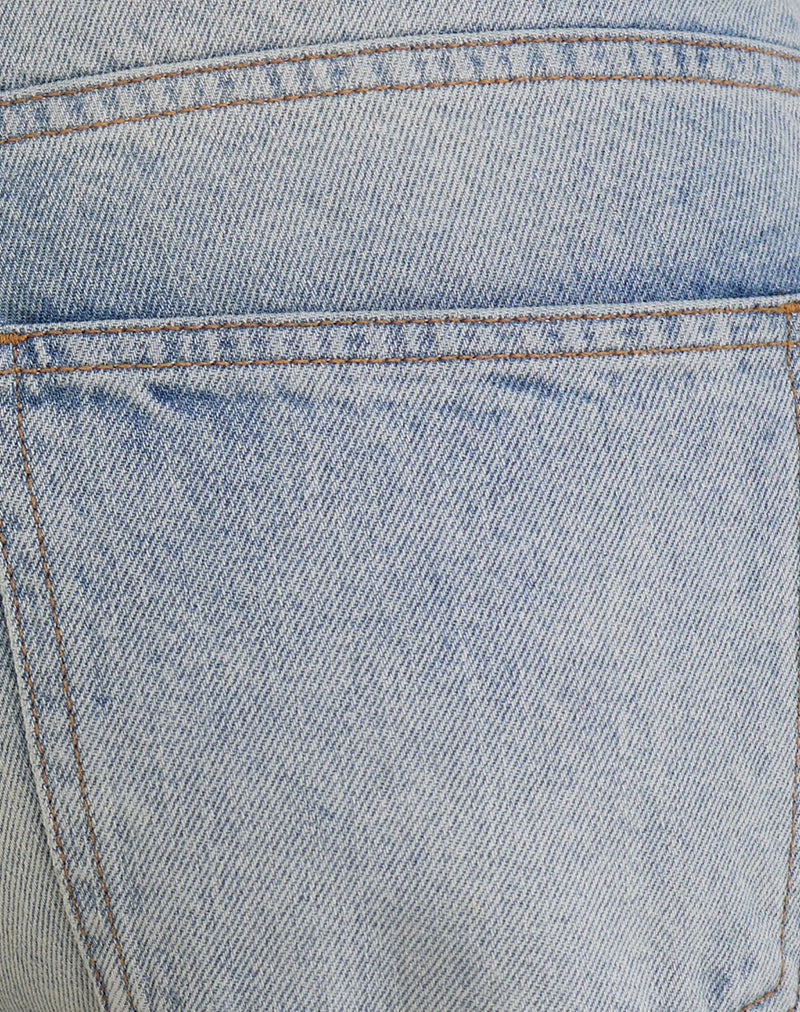 Image of Low Slung Roomy Jeans in Breeze Blue Wash