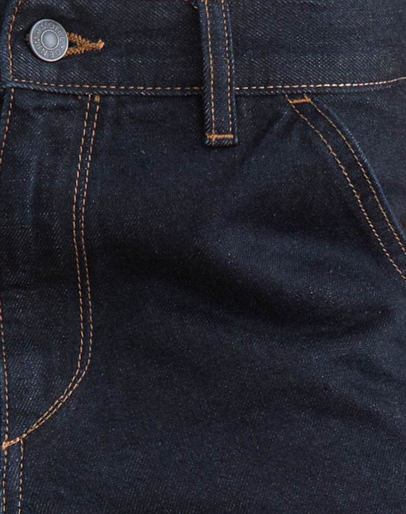 Image of Low Rise Cinch Twisted Seam Jean in Indigo