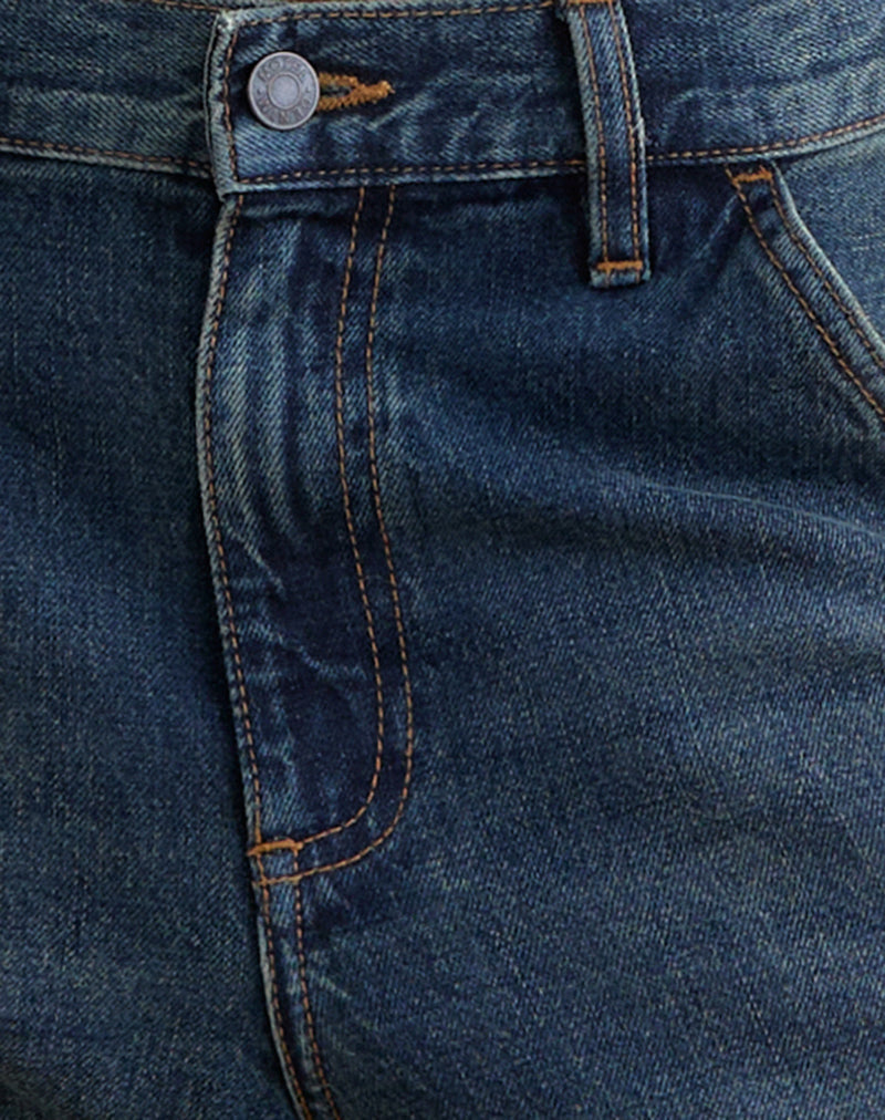 Image of Low Rise Cinch Twisted Seam Jean in Dirty Green
