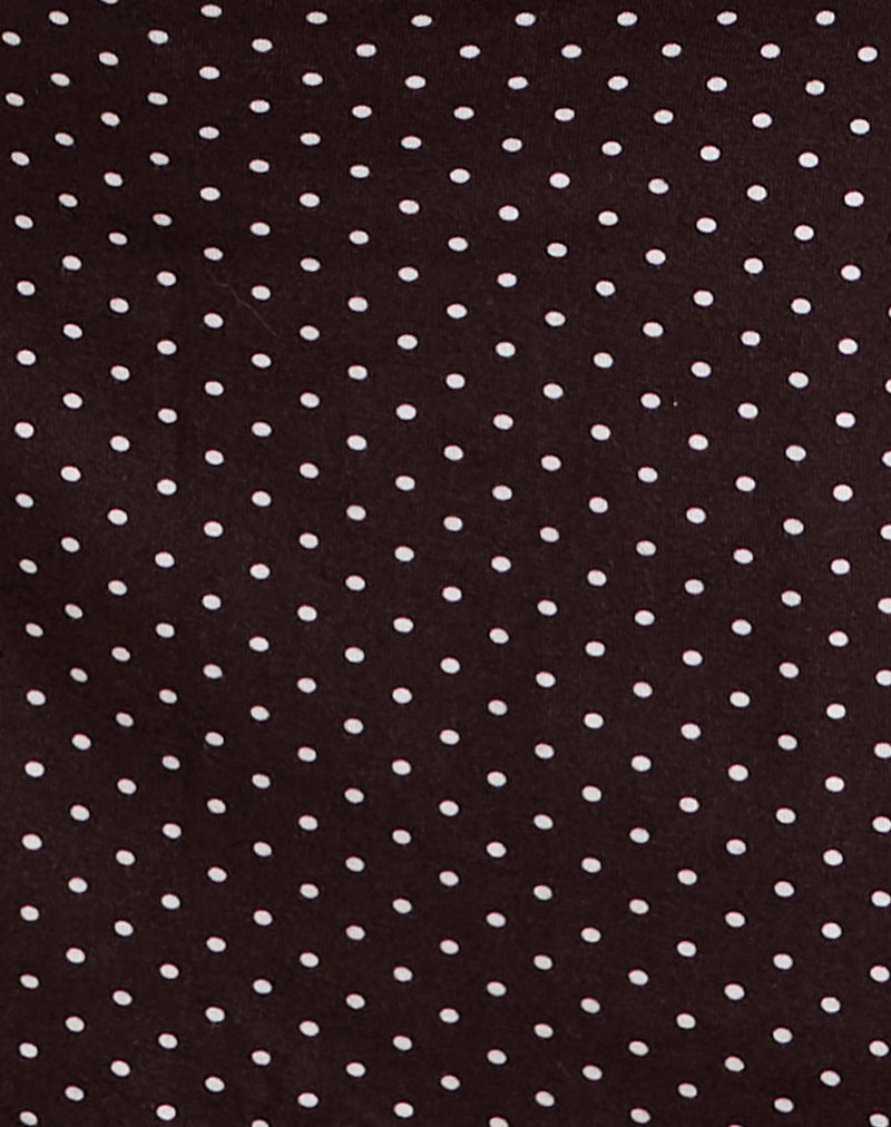 Image of Luel Wrap Skort in Micro Polka Brown