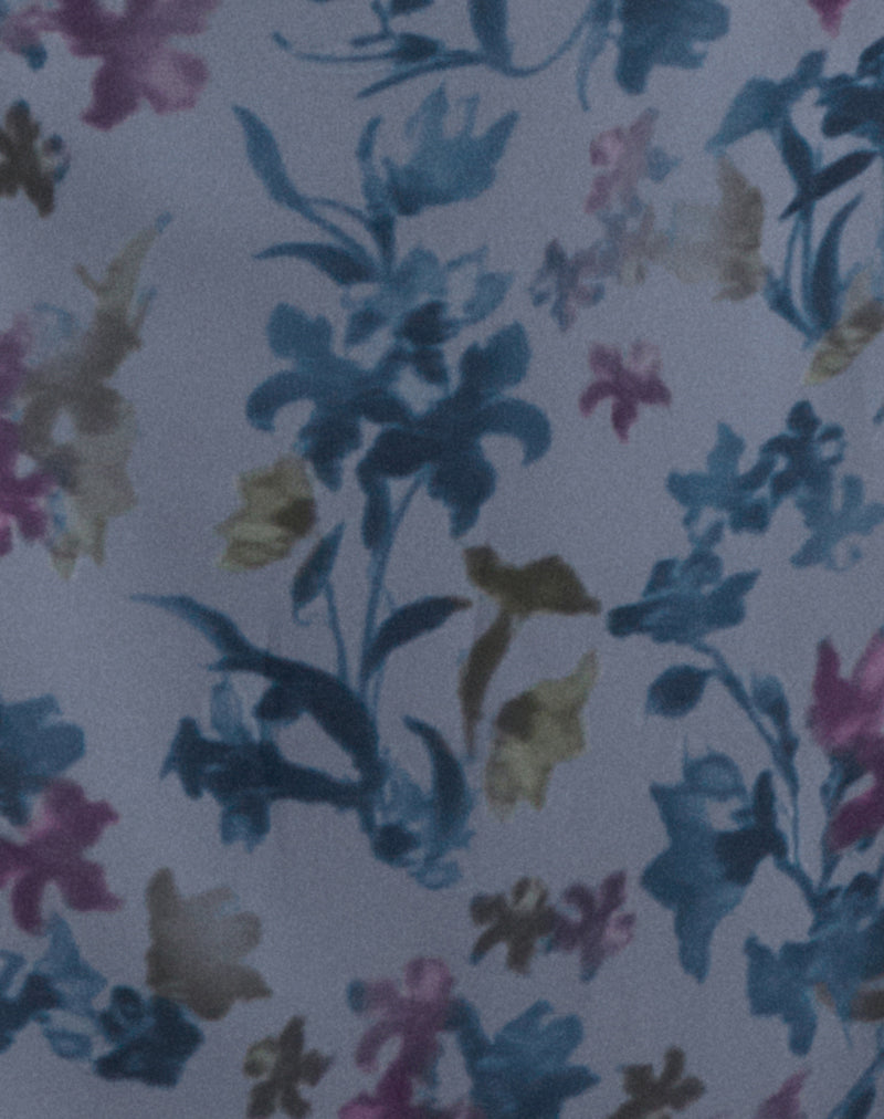 Image of Lurina Maxi Skirt in Chiffon Shadow Lily Blue