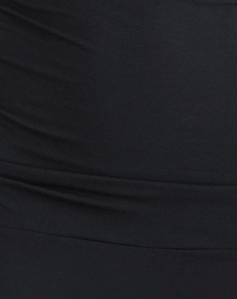 Image of Luscian Plunge Mini Dress in Black