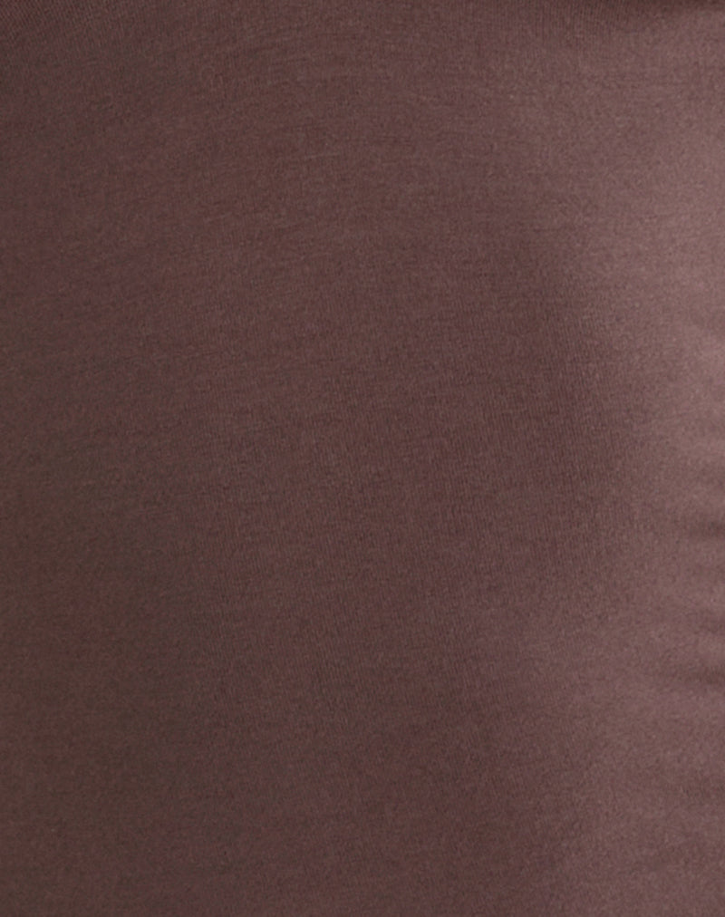 Image of Lynod Plunge Top in Deep Taupe