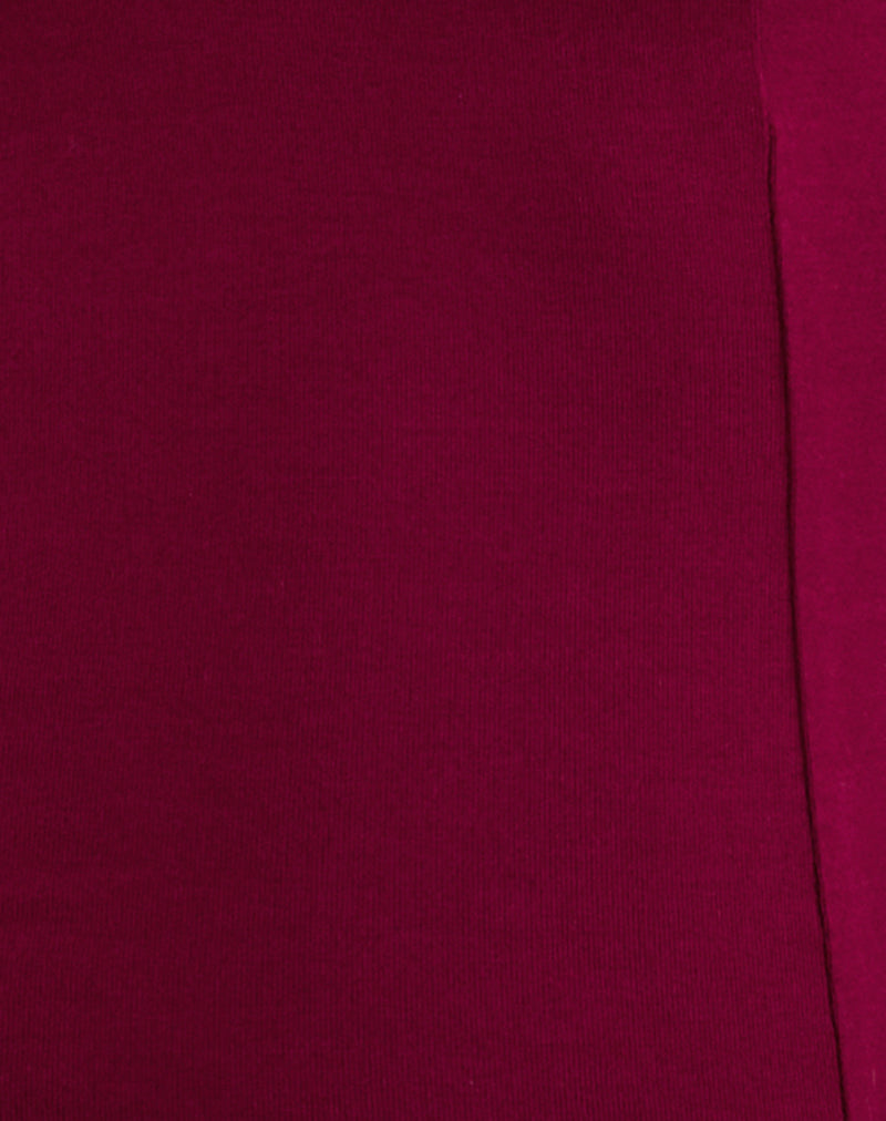 Image of Lynod Plunge Top in Rayon Burgundy