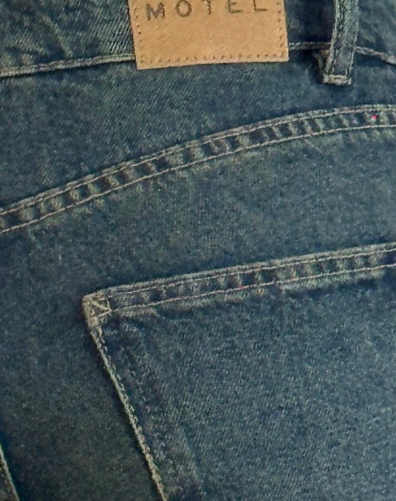 Image of Low Rise Parallel Jeans in Bright Blue