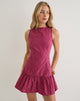 Image of Maelah Dress in Raspberry Shadow Check