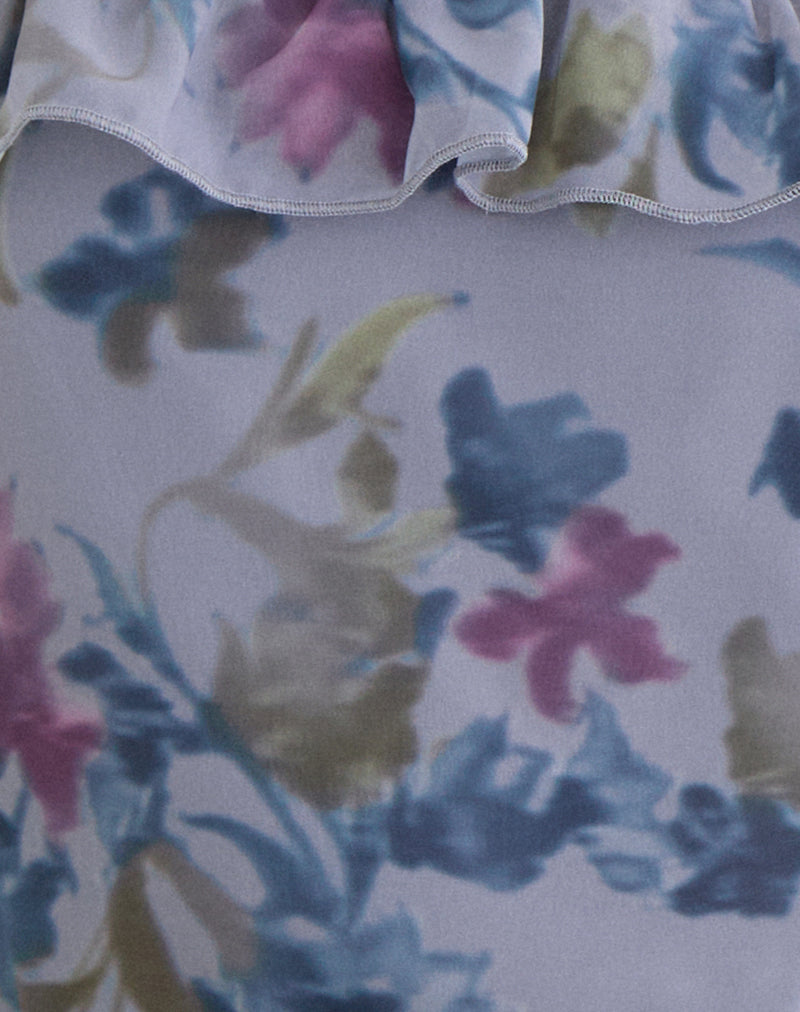 Image of Maitra Cami Top in Chiffon Shadow Lily Blue