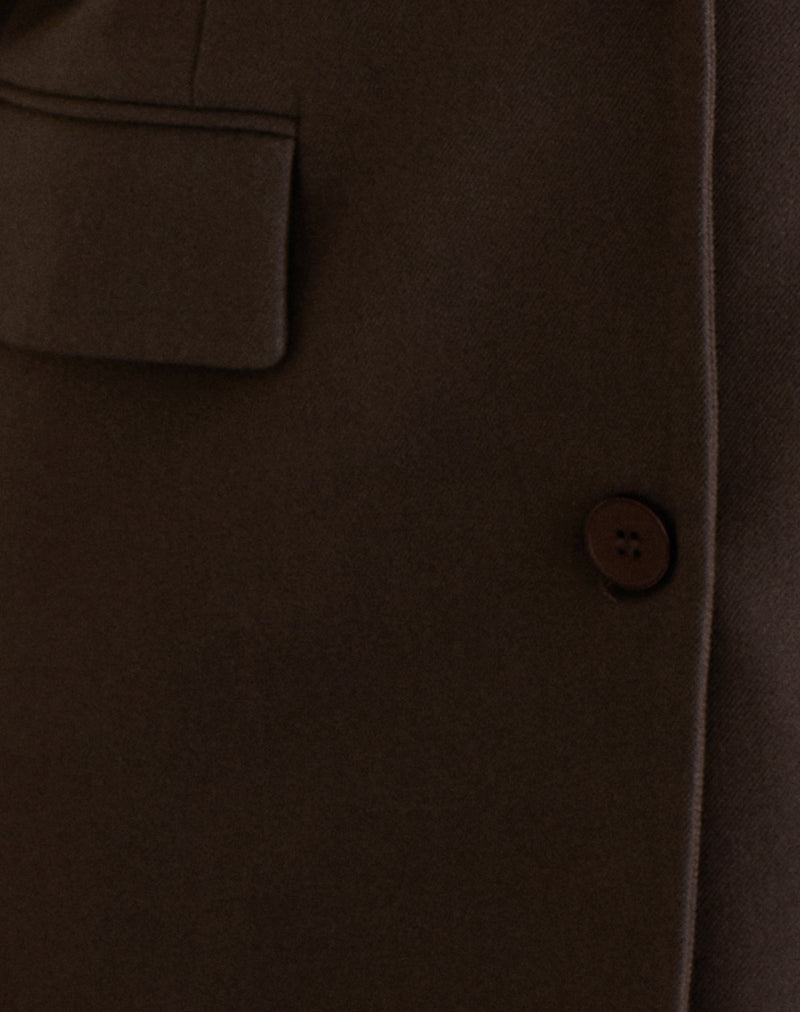 Image of Maiwa Textured Tailoring Blazer in Brown