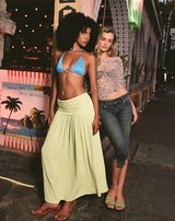 Image of Fang Maxi Skirt in Crinkle Pistachio