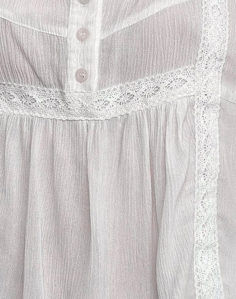 Image of Maple Scoop Neck Peplum Top in Ivory
