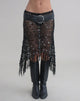 Image of Maritza Midi Skirt in Crochet Knit Black