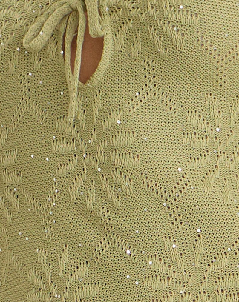 Image of Masela Midi Dress in Sequin Knit Green