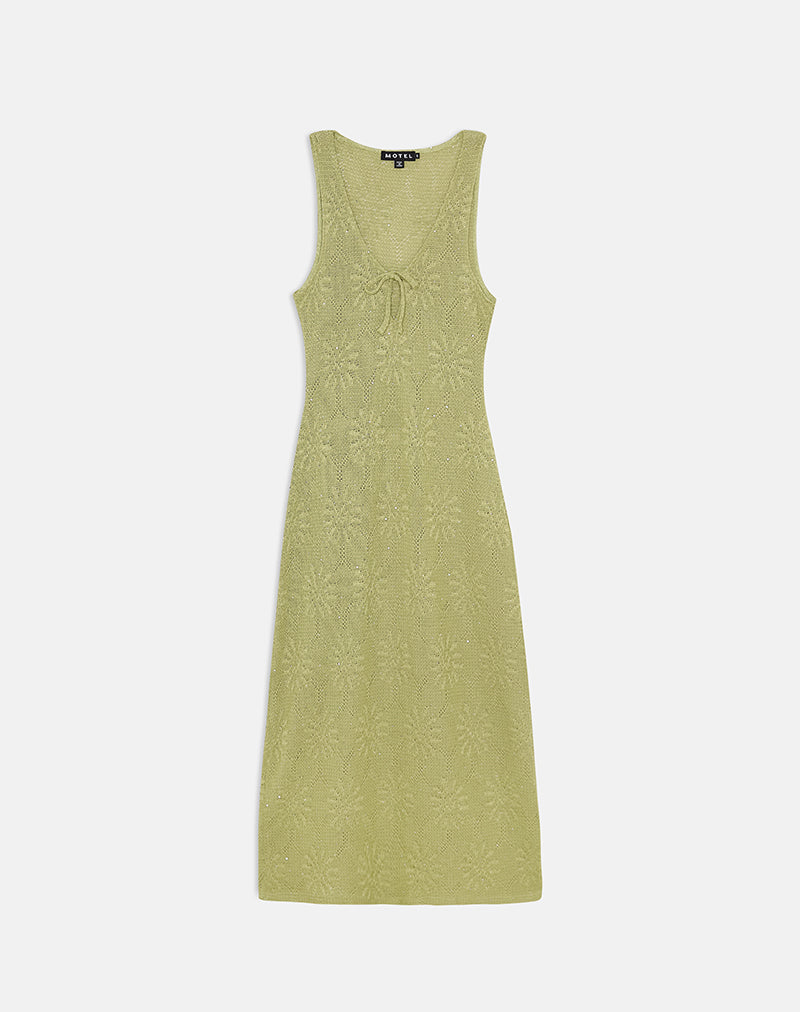Image of Masela Midi Dress in Sequin Knit Green