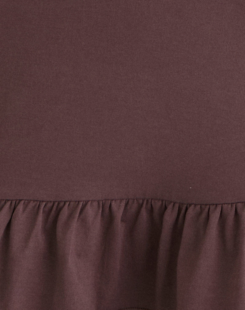 Image of Maufa Mini Dress in Jersey Deep Taupe