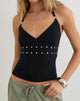 Image of Mayoti Top in Rayon Jersey Black with Studs