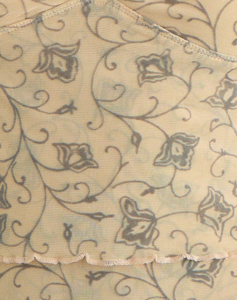 Image of Merida Top in Winding Ivy Pale Yellow