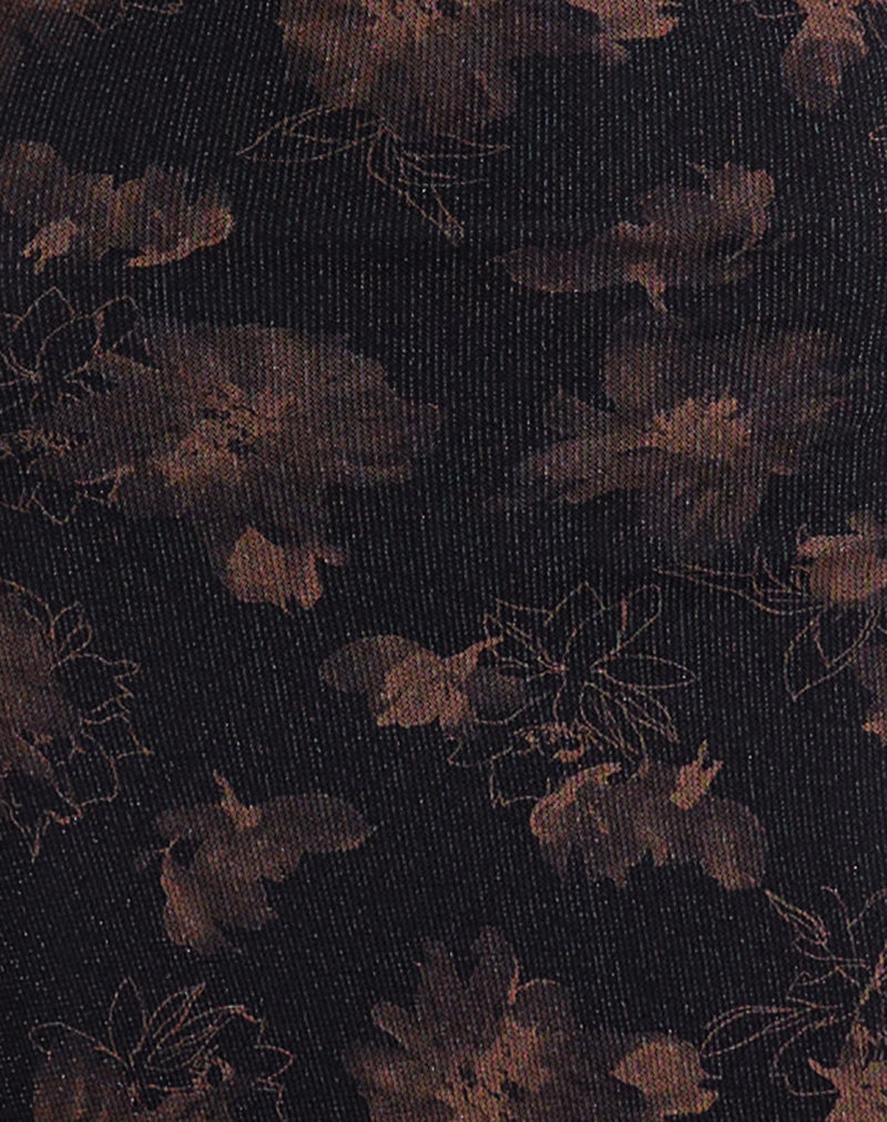 Image of Minso Maxi Dress in Black with Bronze Shimmer