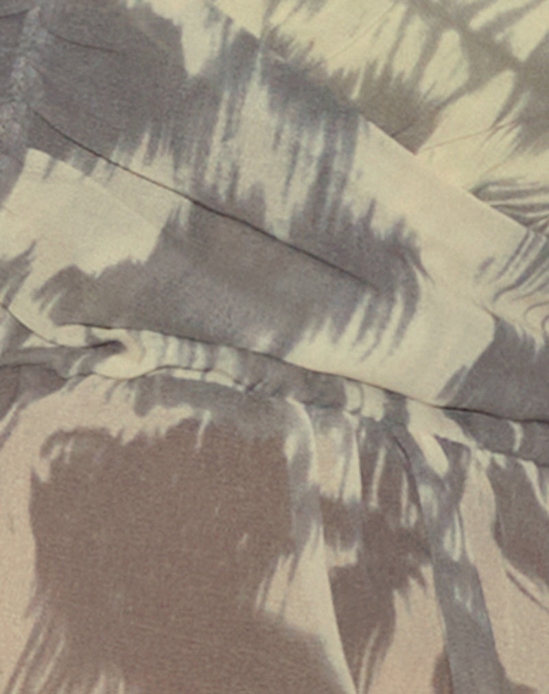 Image of Miran Halterneck Top in Blurred Floral Yellow