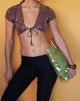 Image of Mirea Shrug Top in Sequin Knit Dark Brown