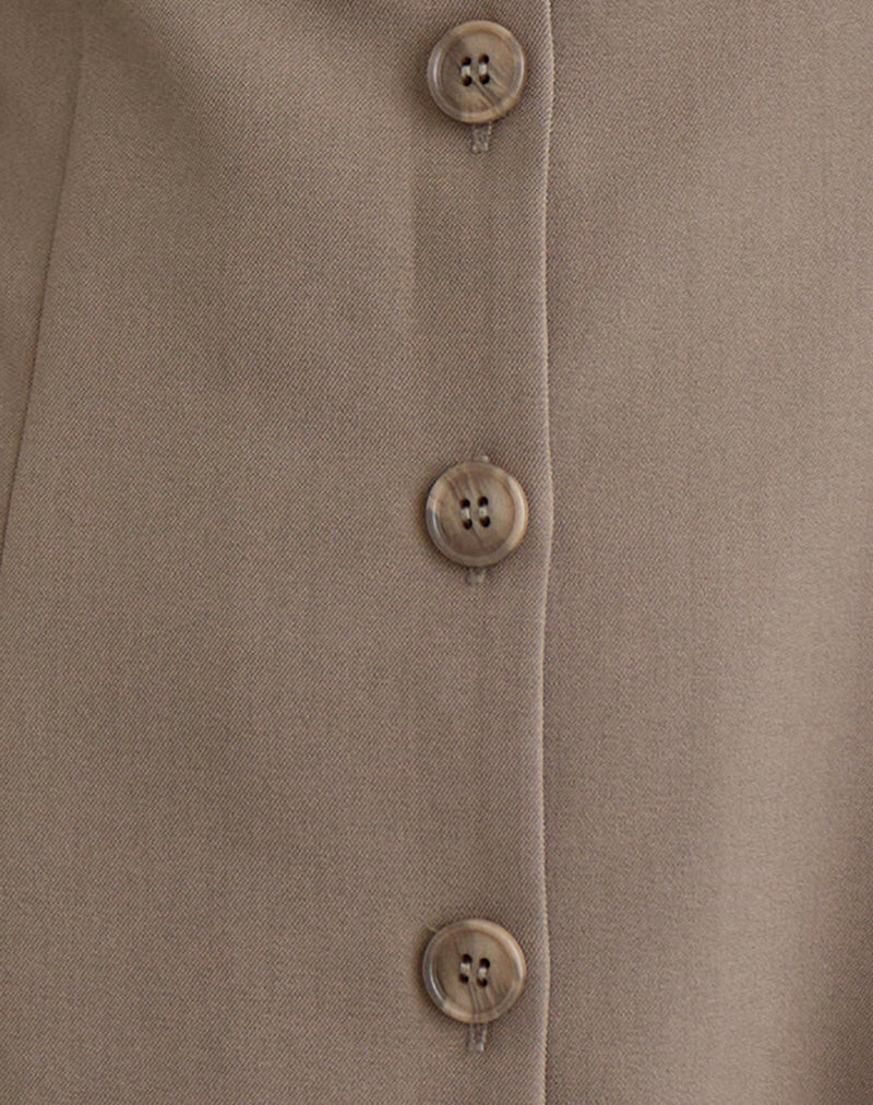 Image of Mirina Mini Dress in Tailoring Taupe