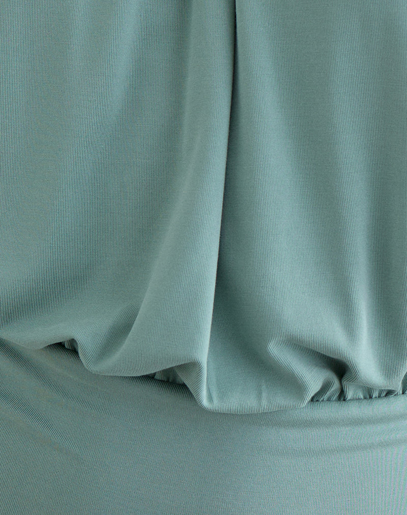 Image of Miruna Halterneck Top in Aqua Grey
