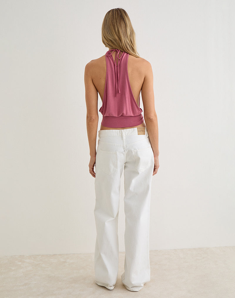 Image of Miruna Halterneck Top in Raspberry
