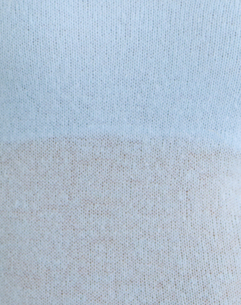 Image of Misora Long Sleeve Top in Sheer Knit Blue