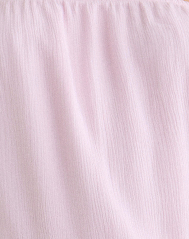 Image of Moka Mini Dress in Crinkle Light Pink
