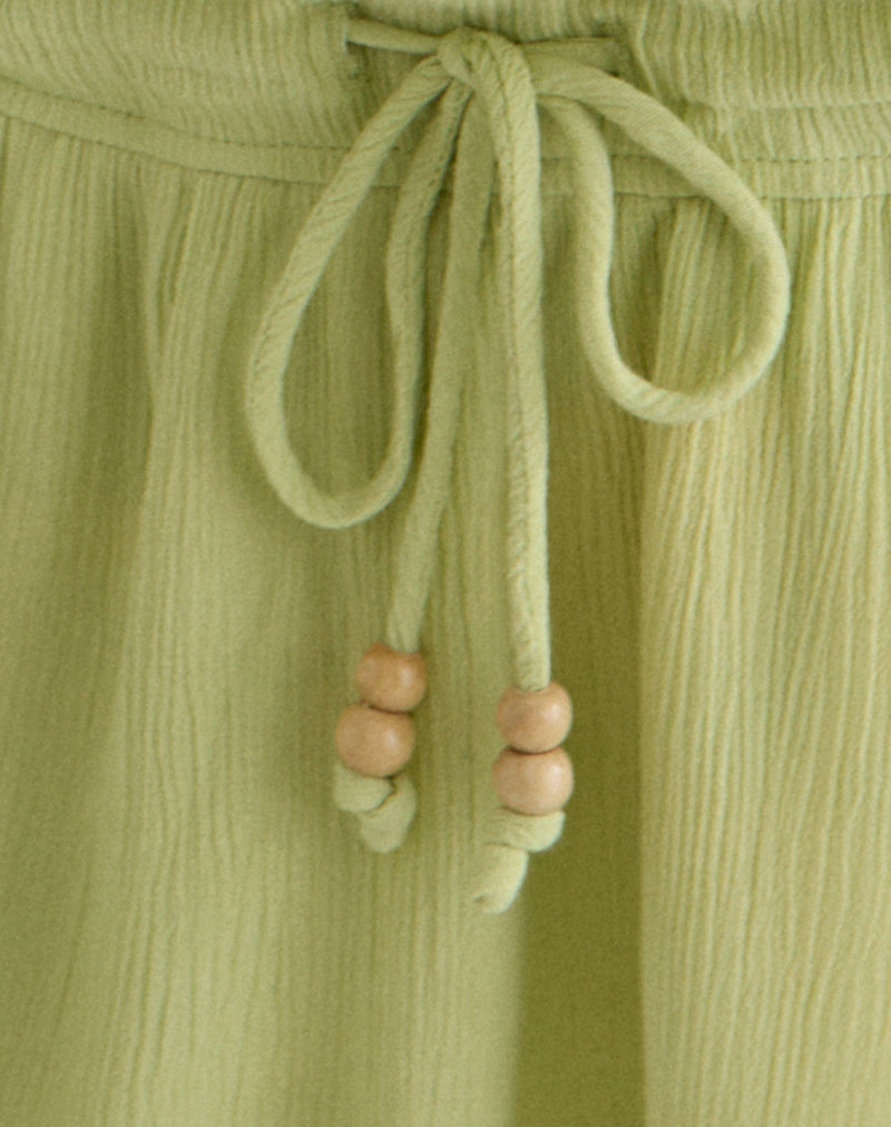 Image of Moka Mini Dress in Crinkle Pistachio