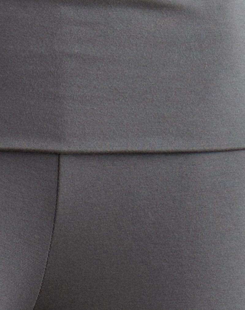 Image of Coreta Foldover Trouser in Spiral Charcoal Grey
