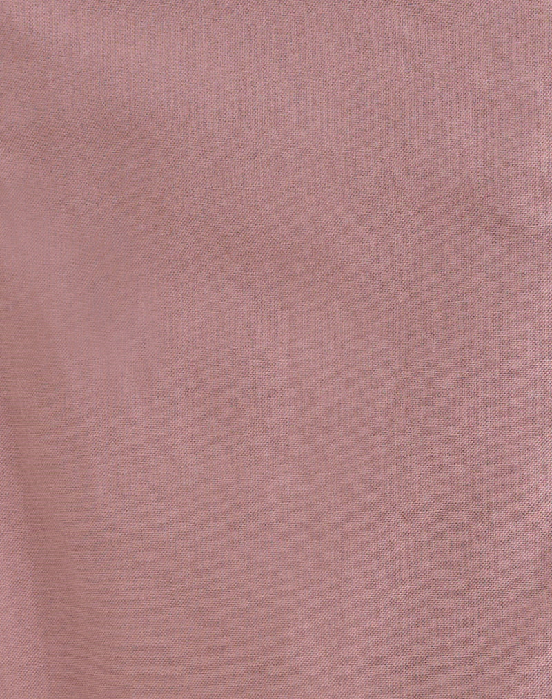 Image of Muhita Midi Skirt in Linen Dusty Rose