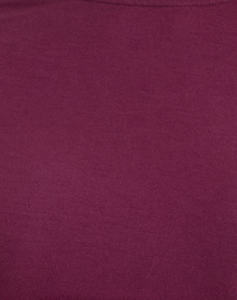 Image of Muzan Long Sleeve Top in Ribbed Jersey Deep Purple