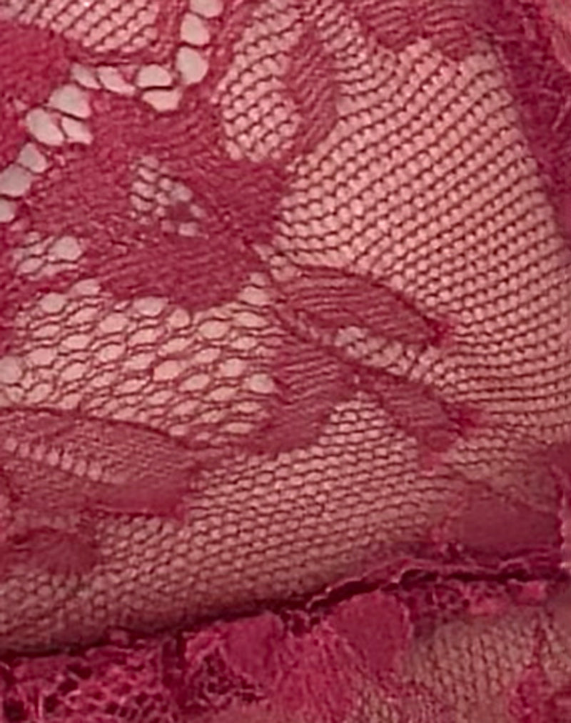 Image of Najya Lace Bra in Burgundy