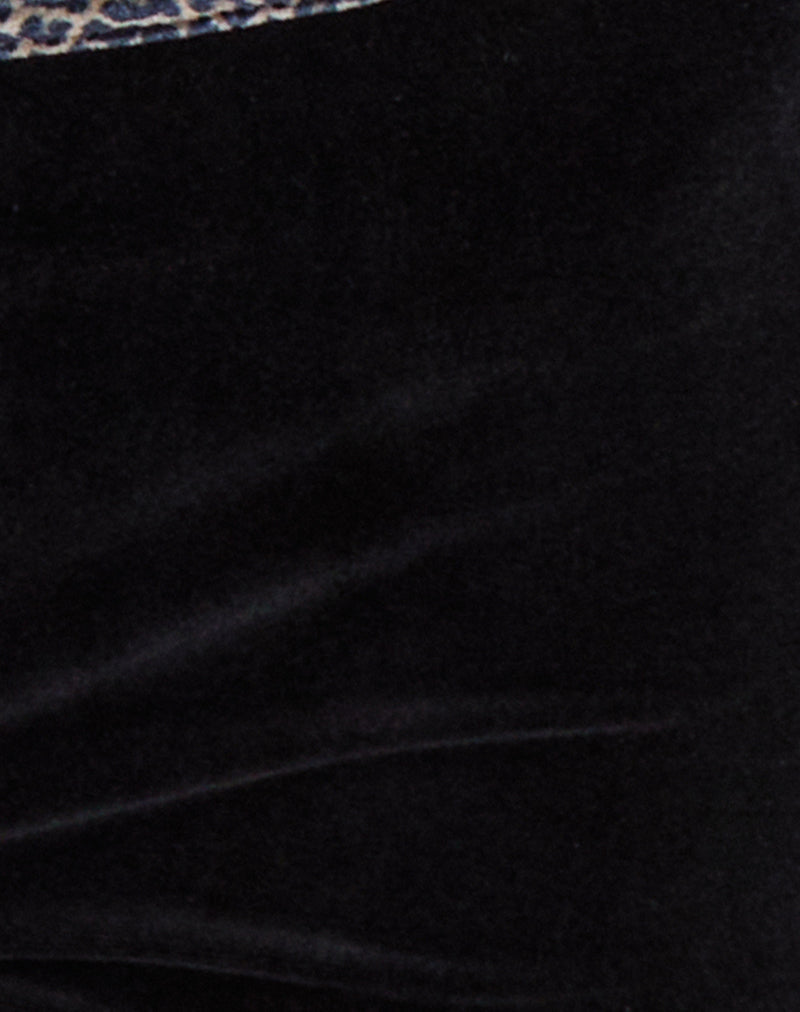 Image of Nakoa Waist Short in Black with Rar Leopard Binding