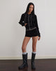 Image of Nakoa Waist Short in Black with Rar Leopard Binding